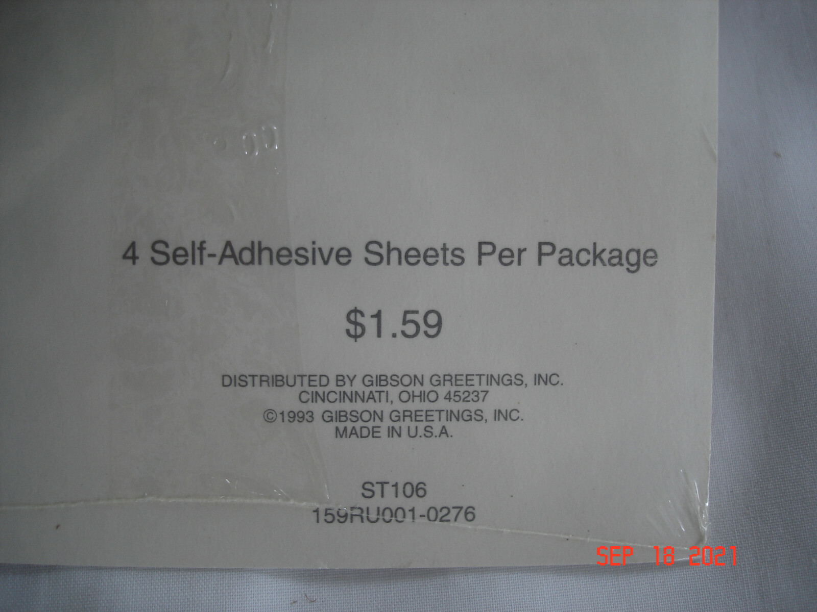 SEALED PKG. 1993 GIBSON GREETINGS CHILD FACES with SENTIMENTS STICKERS 4 Sheets