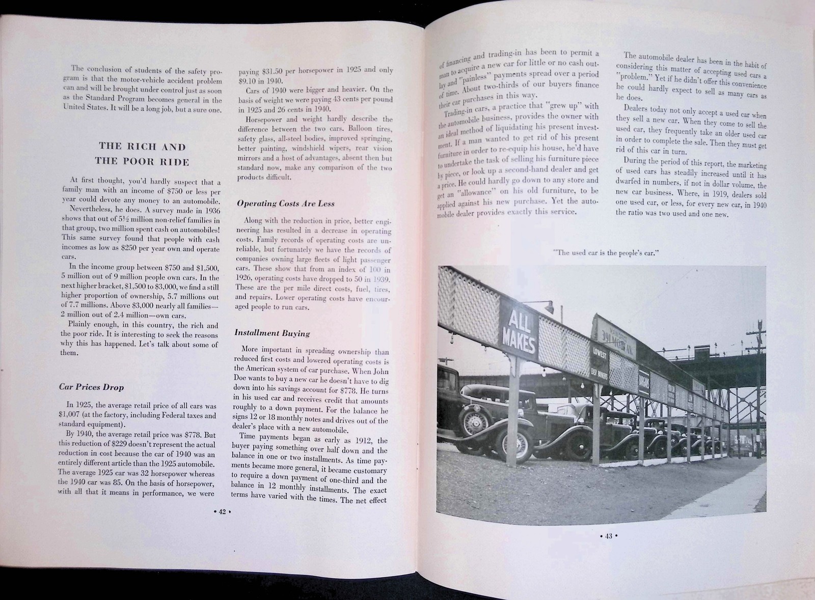 A Car Traveling People Book Auto History 1920s-40s Photos Americana