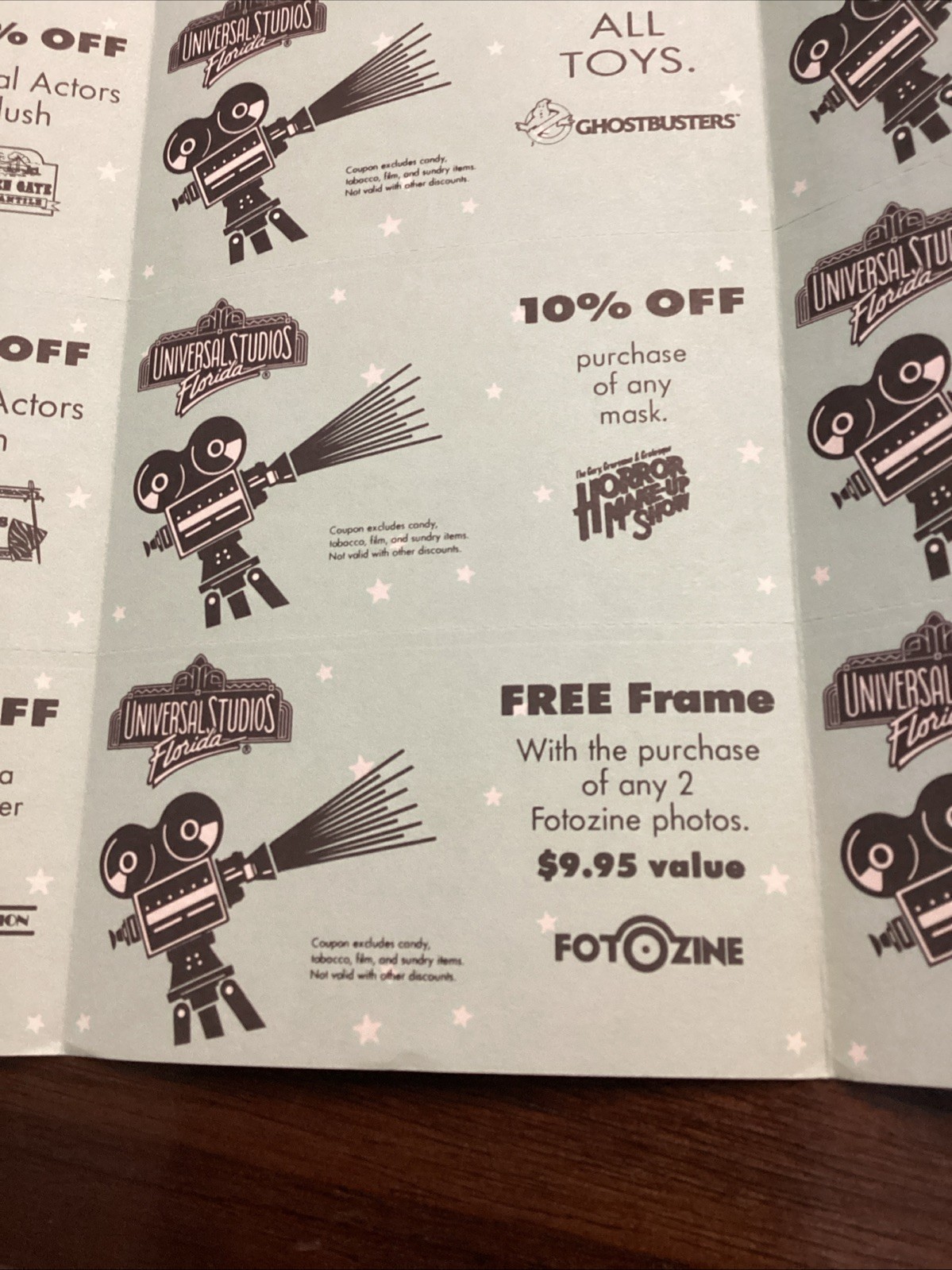 Universal Studios Coupon Book 1991 Early Discounts Rare
