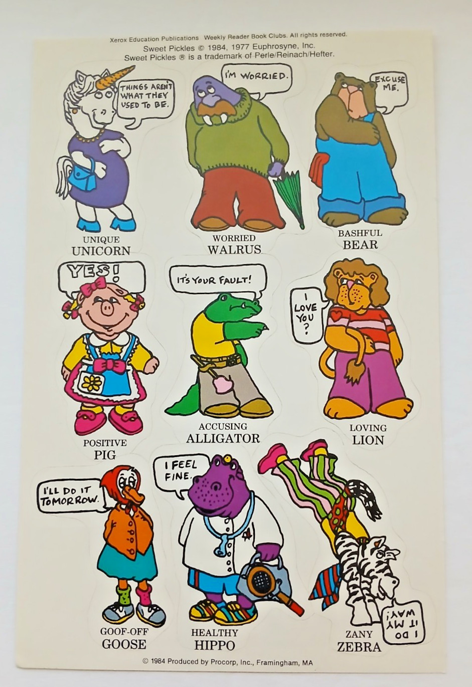 Vintage 80’s Stickers LOT 5 sheets Junk-Journal Scrapbook