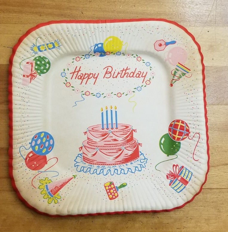 8 Reed? 1940’s-1950’s *HAPPY BIRTHDAY PAPER PLATES*