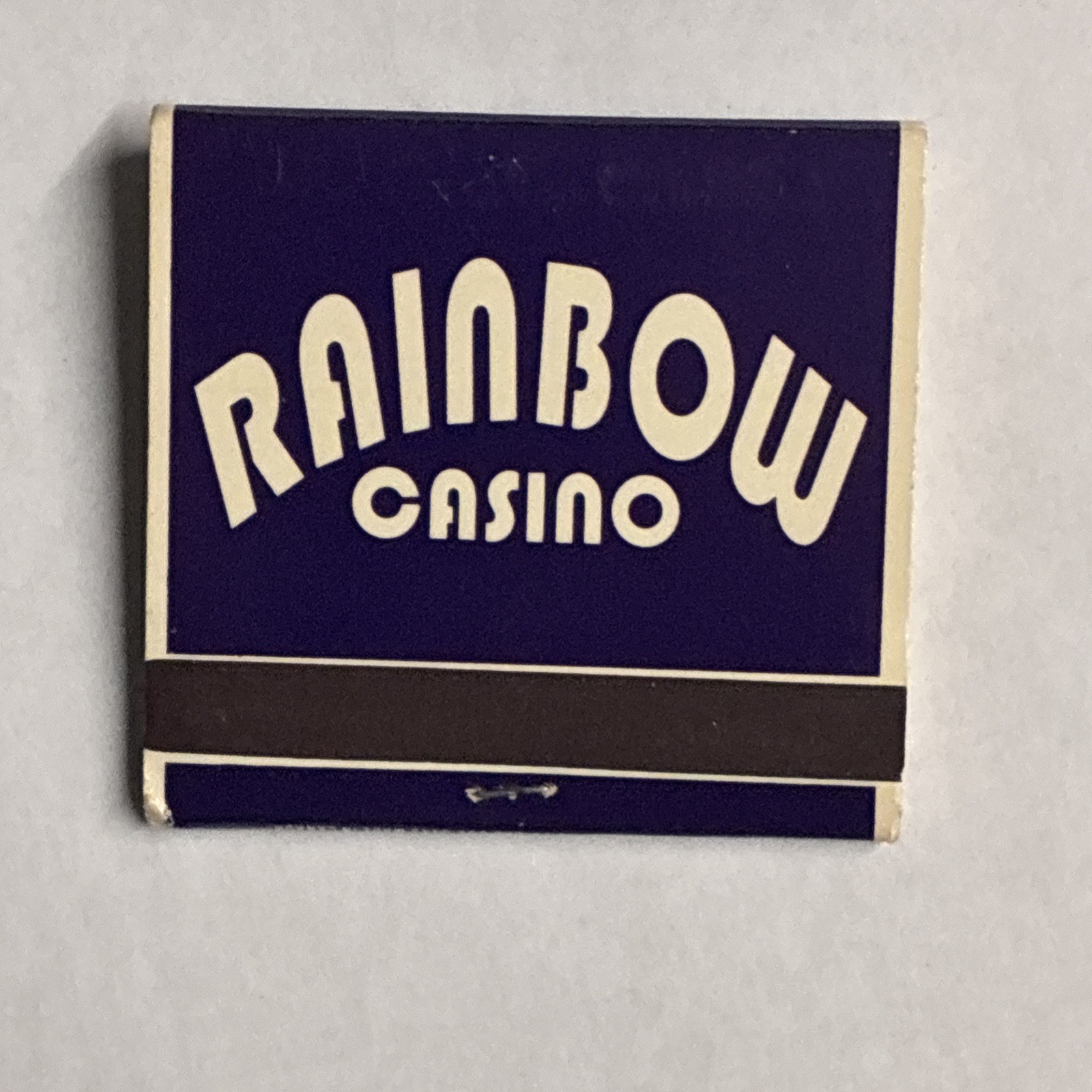 Unstruck Rainbow Casino Reno Wendover Las Vegas Nevada Vintage Purple Matchbook