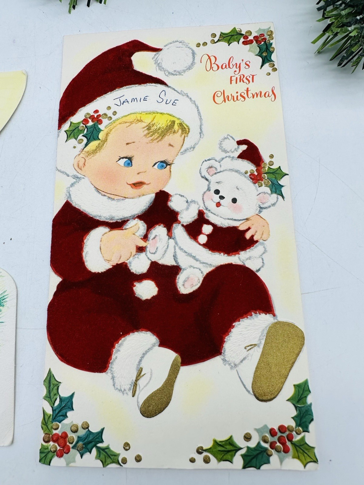 Vintage Baby’s First Christmas Greeting Cards Set of 2