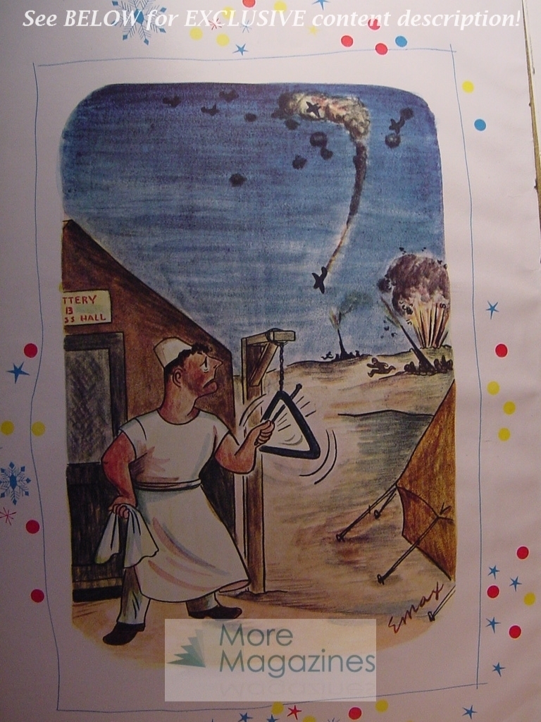 1943 RARE HUGE lot of cartoons from Esquire magazine! WWII Era