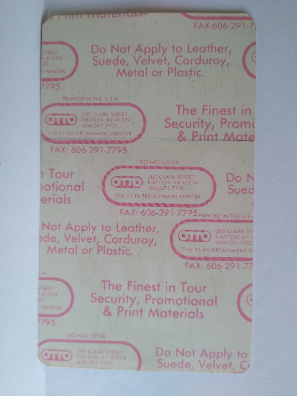 Elton John Backstage Pass Original Vintage 1989 – 1990 The World Tour Orange