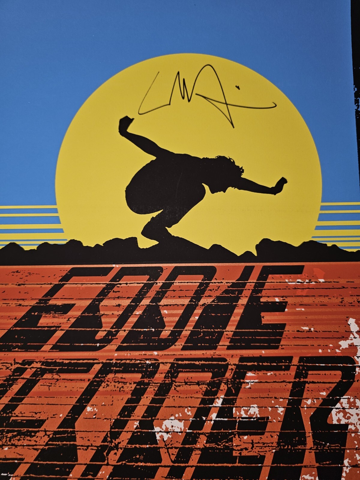 Signed 2008 Eddie Vedder Liam Finn Concert Poster Brad Klausen Print Pearl Jam