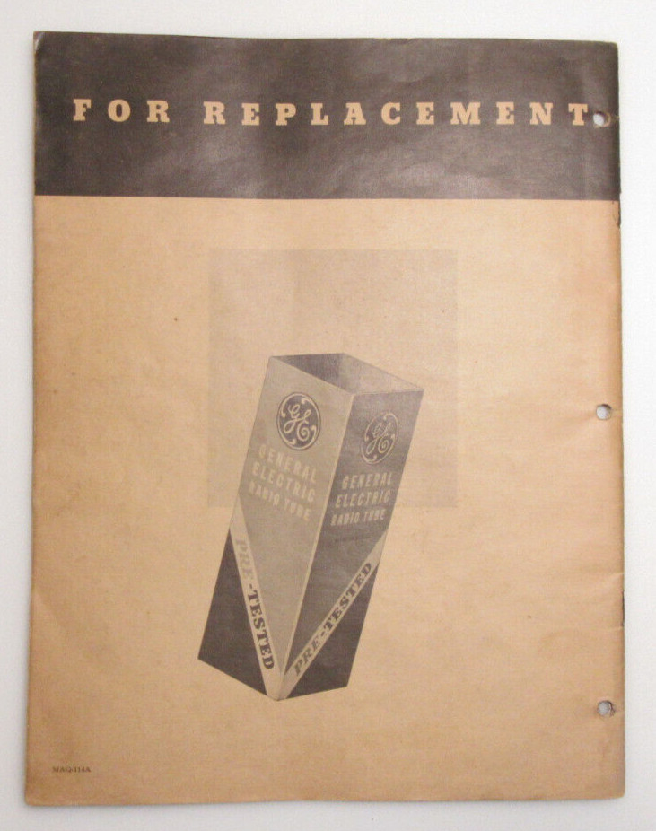 General Electric Pre-Tested Radio Tubes Technical Manual Data Sheets MAQ-114A