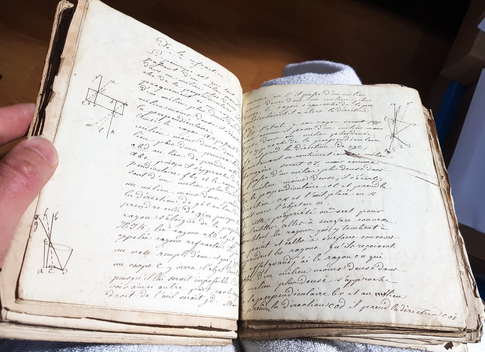 Important 19th Century Physics Chemistry Manuscript Set, Many Diagrams