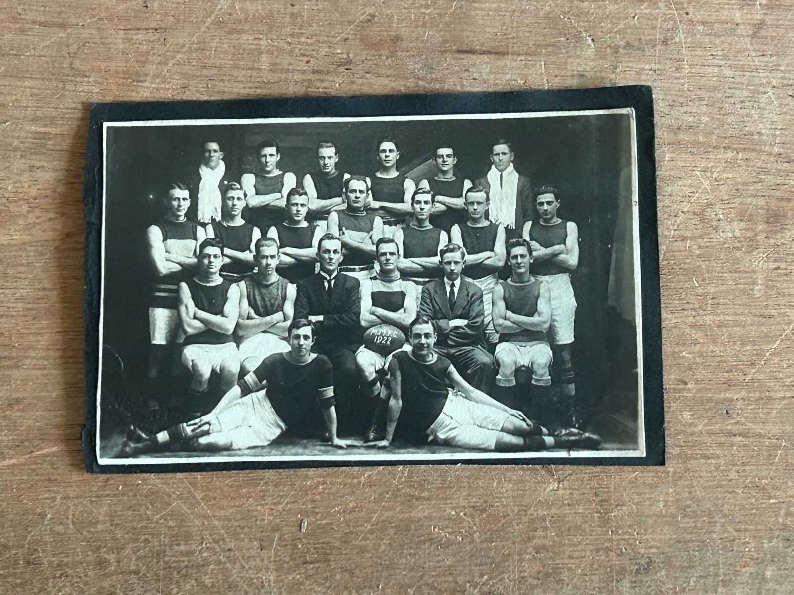 MMFC 1922 Football Club Photo B + W Adelaide Australia Photograph 3 x 4-5/8 Vtg