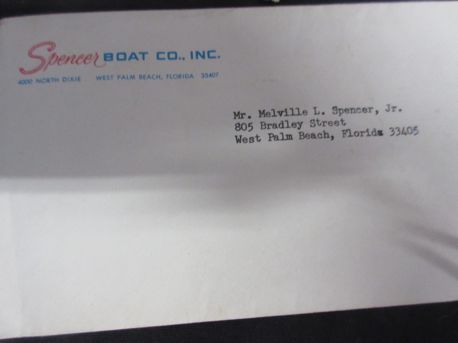 SPENCER General Dealer & Furnishing Agent 1903 Partial Letter, Dade Co, FLORIDA