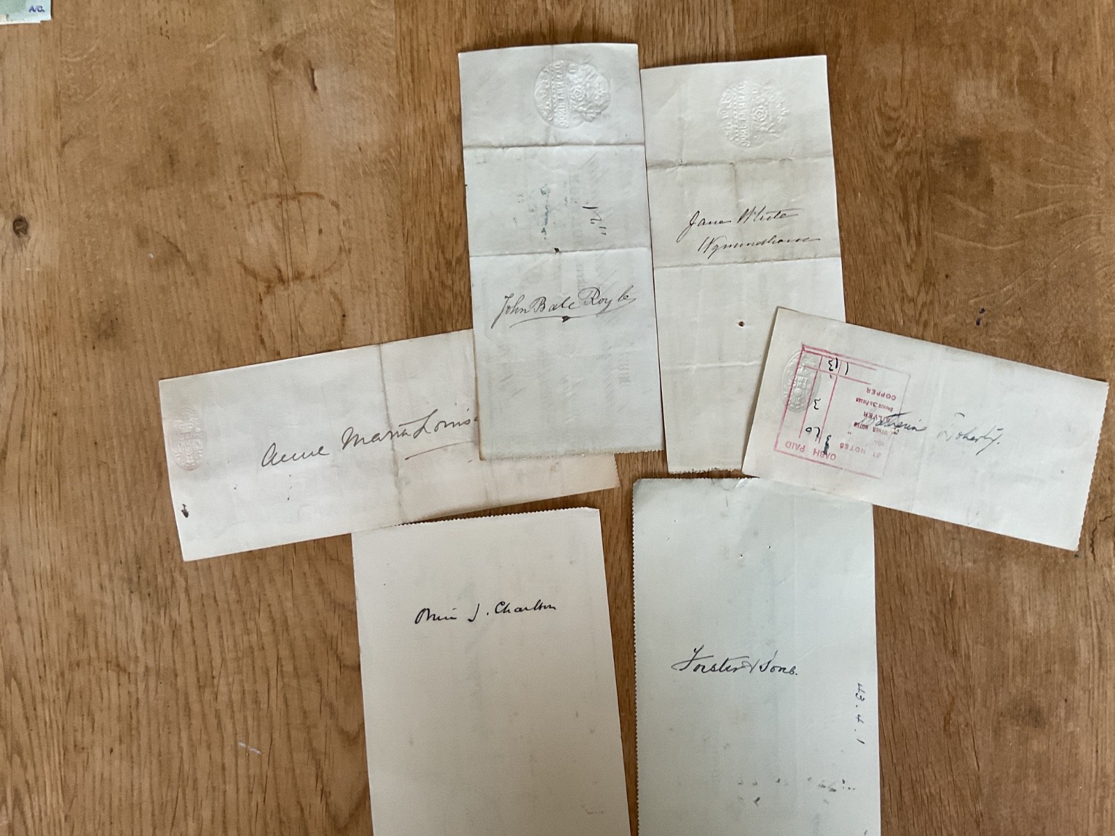 British vintage used cheques 6 items B5344