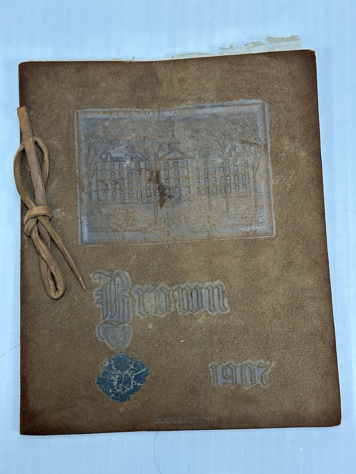 Antique Brown University Class Day 1907 Program Leather Cover Photos