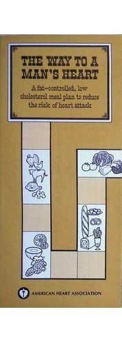 AHA Heart Health Diet Guide: The Way to a Man’s Heart Fat Controlled Plan 1960s