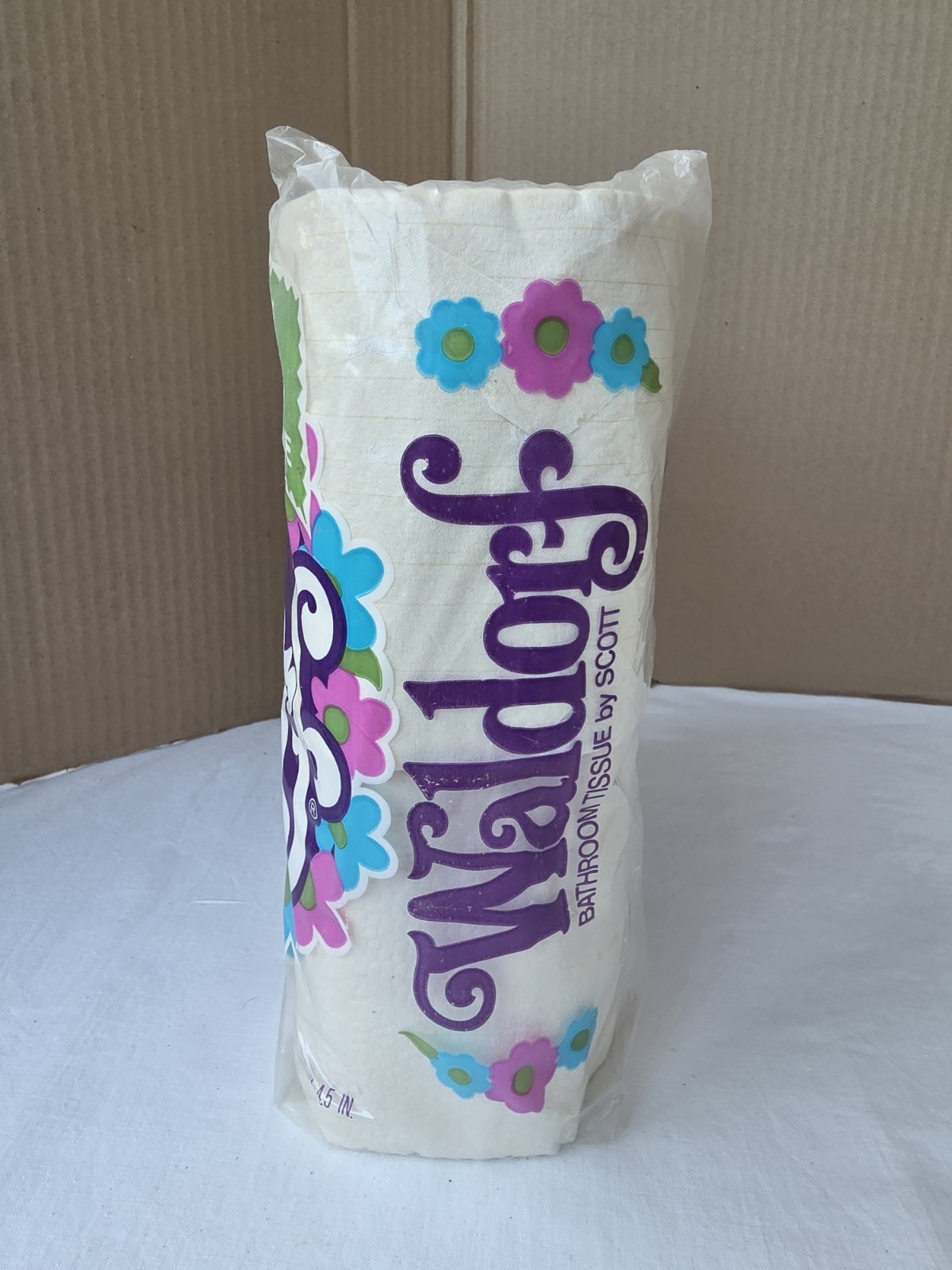Vintage SCOTT WALDORF Flower Power Toilet Paper NOS In Sealed Package 4 Rolls