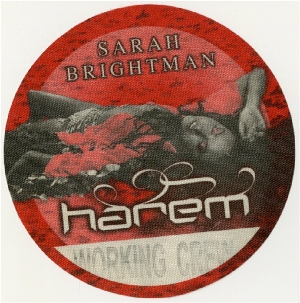 Sarah Brightman 2003 Harem concert tour issued Working Crew Backstage Pass