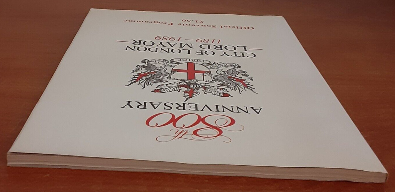 Vtg 1989 City of London Program 800th Anniversary of Lord Mayor’s Show Official
