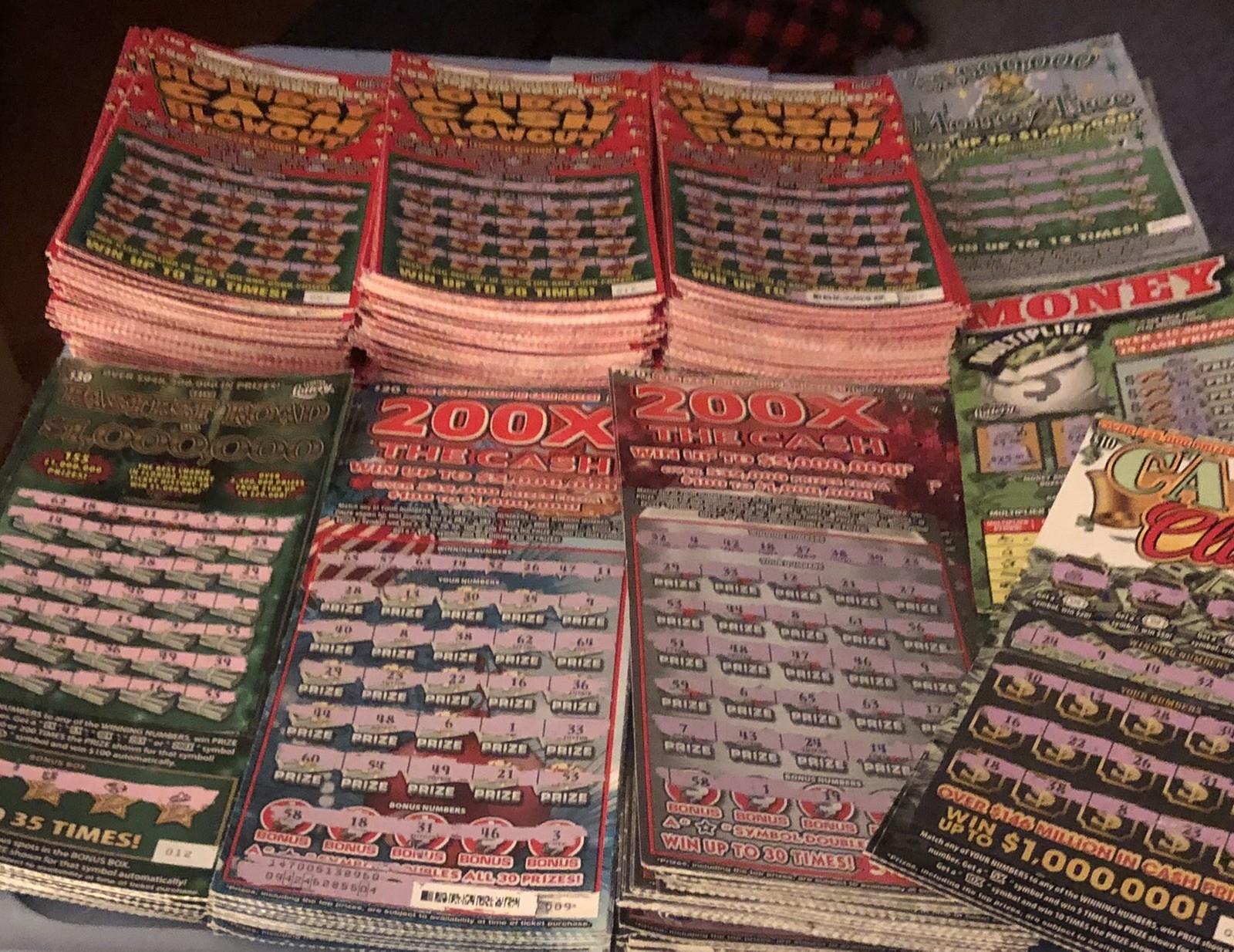 Non-Winning Florida Scratch Off Lottery Tickets $10,389 FV Expired Lot Tax Craft