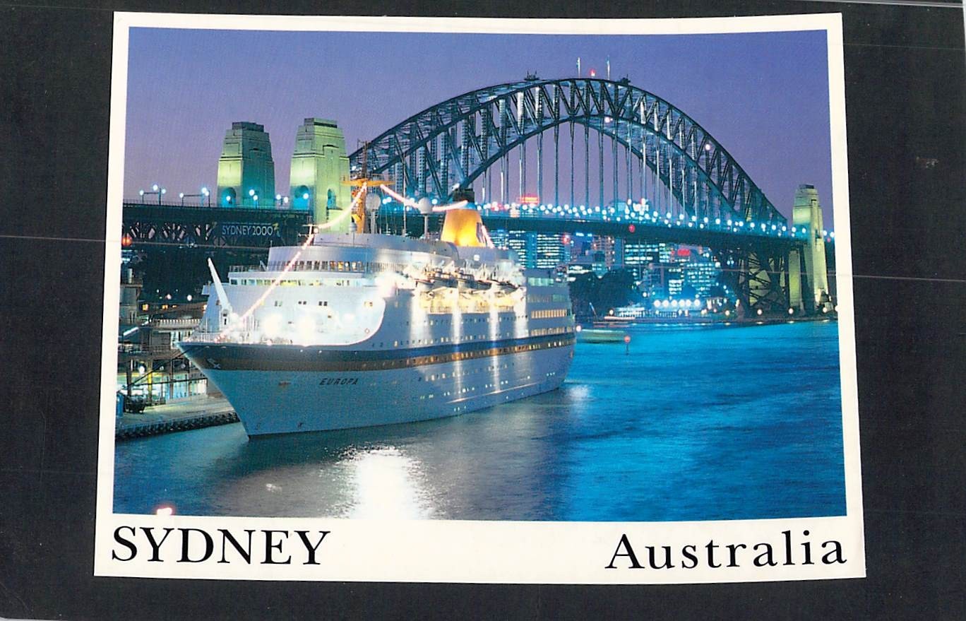 A8689 Transport Passenger Ship Europa Sydney postcard