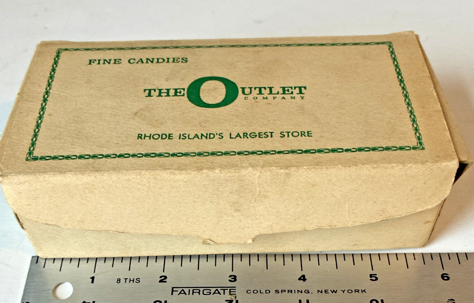 Lot of 2 Vintage Boxes – Outlet Store Candy Box & Coronation Christmas Card Box
