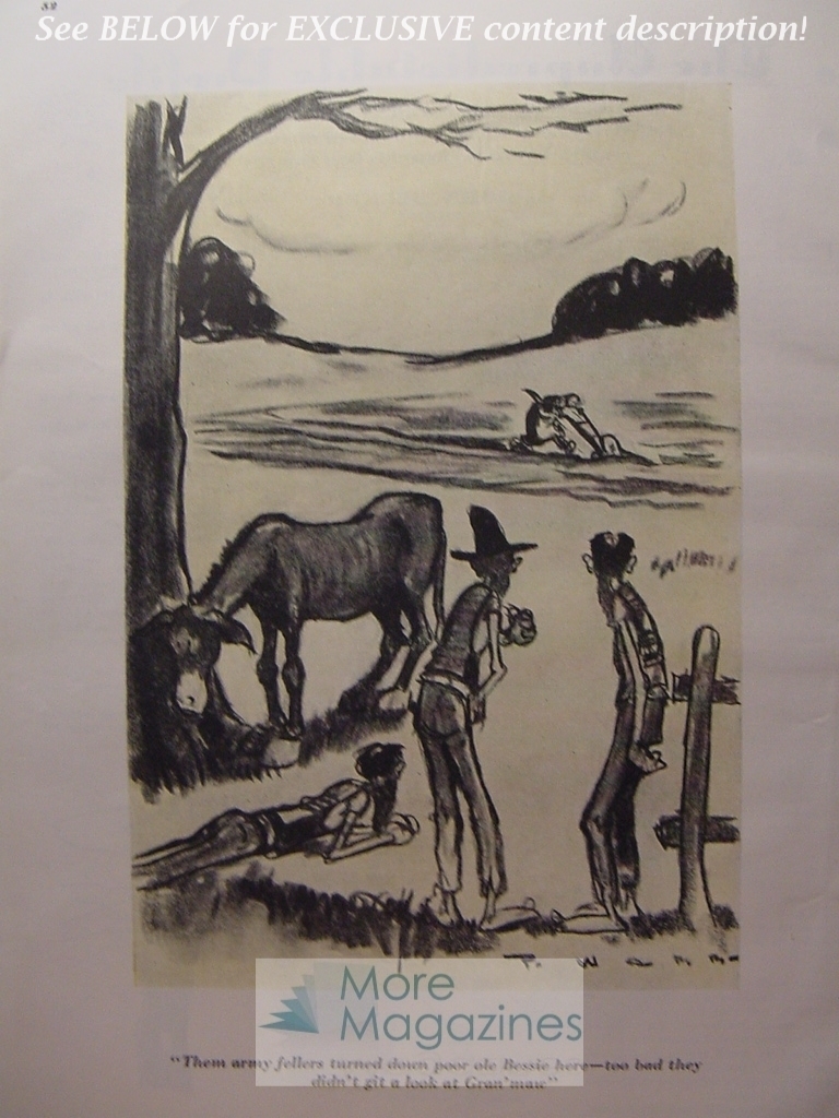 1943 RARE HUGE lot of cartoons from Esquire magazine! WWII Era