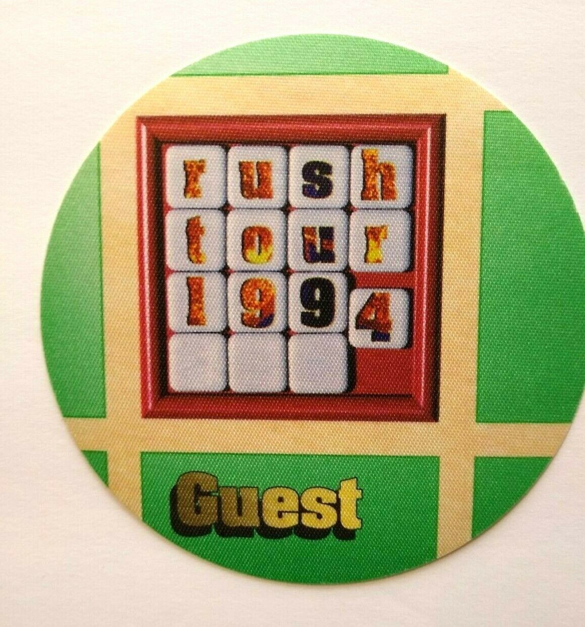 Rush Counterparts Backstage Pass Original 1994 Hard Rock Music Concert Green