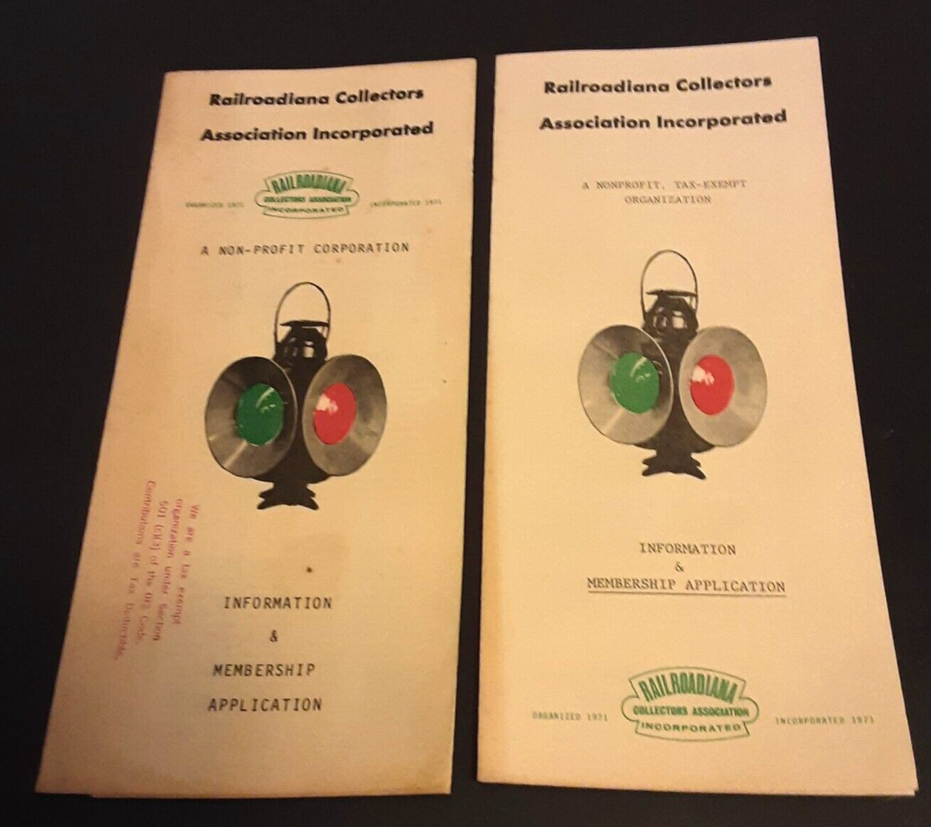 Railroadiana Collectors Association Incorporated Information & Membership Two