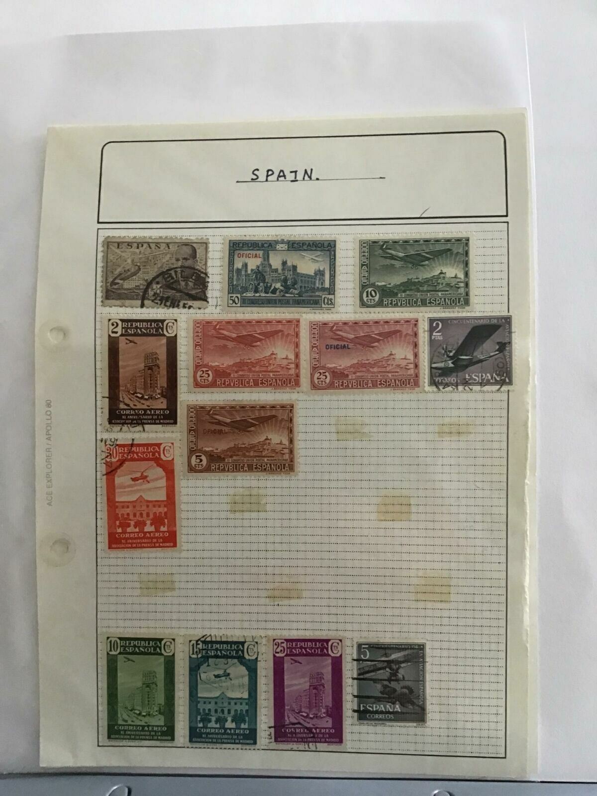 Spain Air stamps page ref R24393