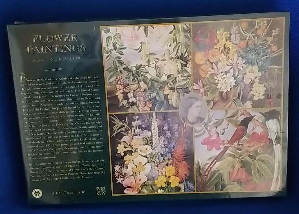 NEW ANTIQUE: Flower Paintings By Marianne North. A 1996 Puzzle with 1000 Pieces.
