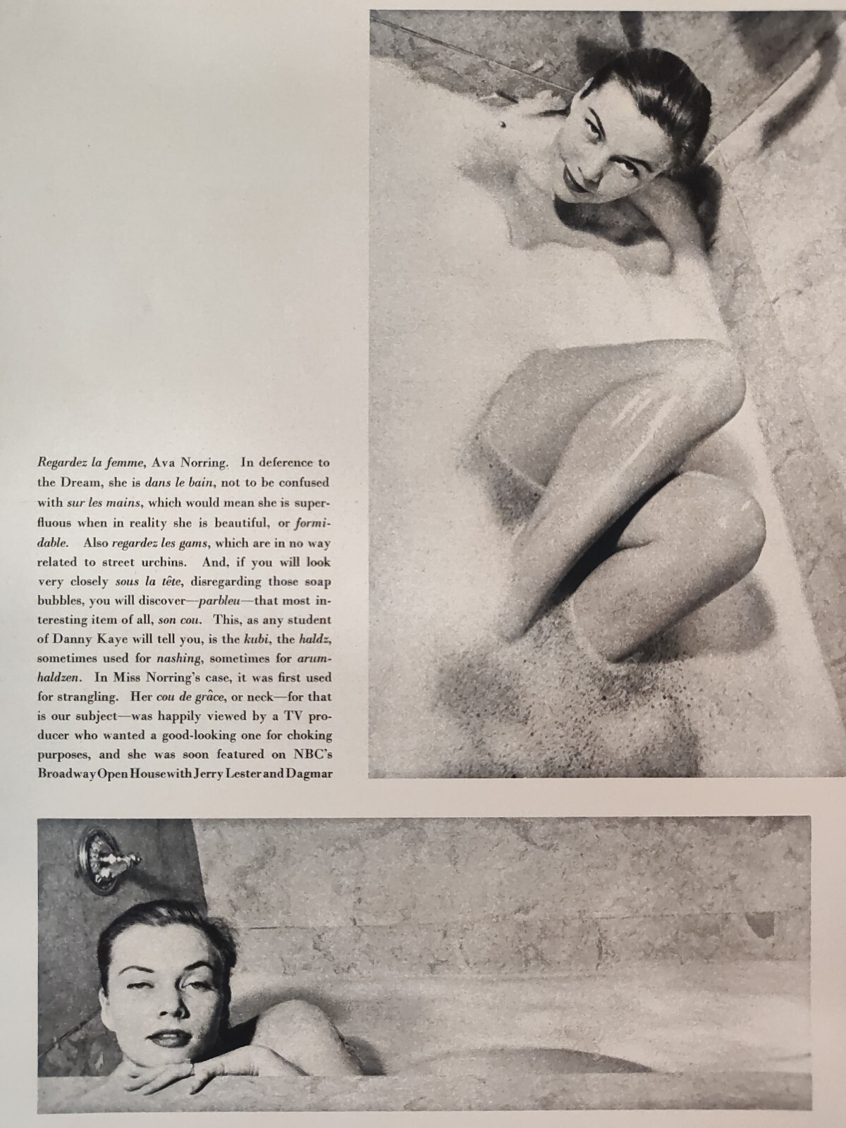 1955 Esquire Original Article Glamour Photographs AVA NORRING