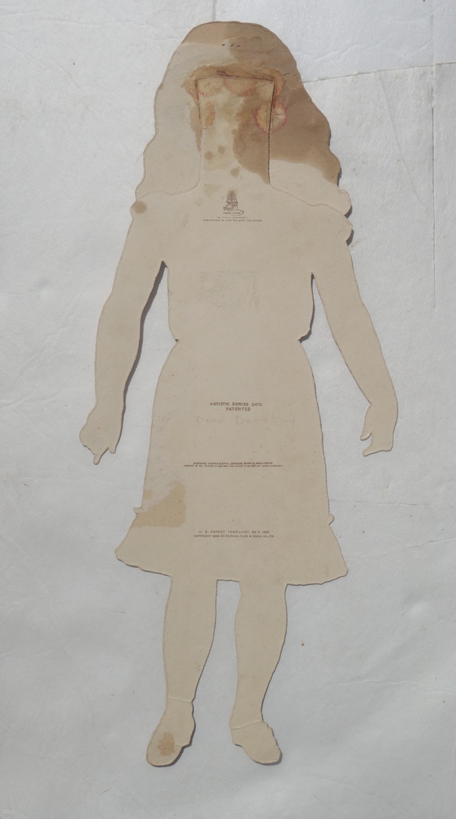 1890s Tuck & Sons Dear Dorothy 13″ Large Paper Doll Complete Artistic 500 9 Pcs.
