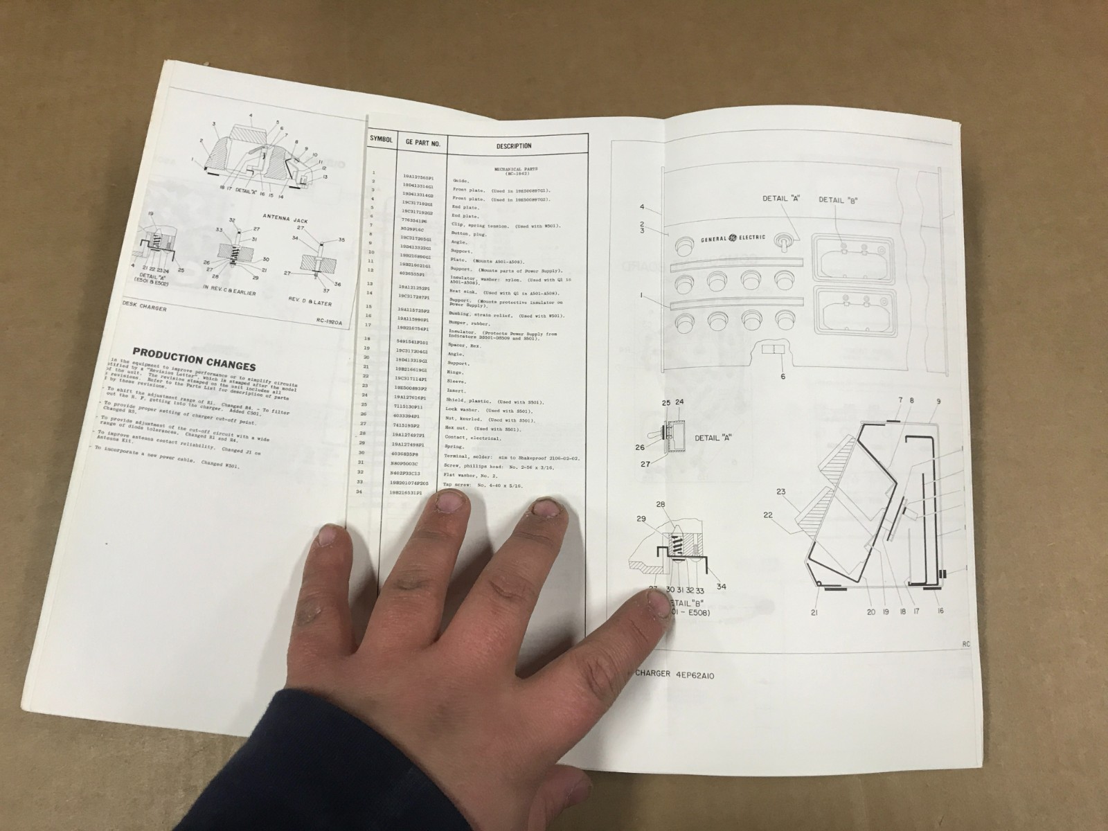 Vintage GE Model 4EP61A10 Battery Chargers Maintenance Manual