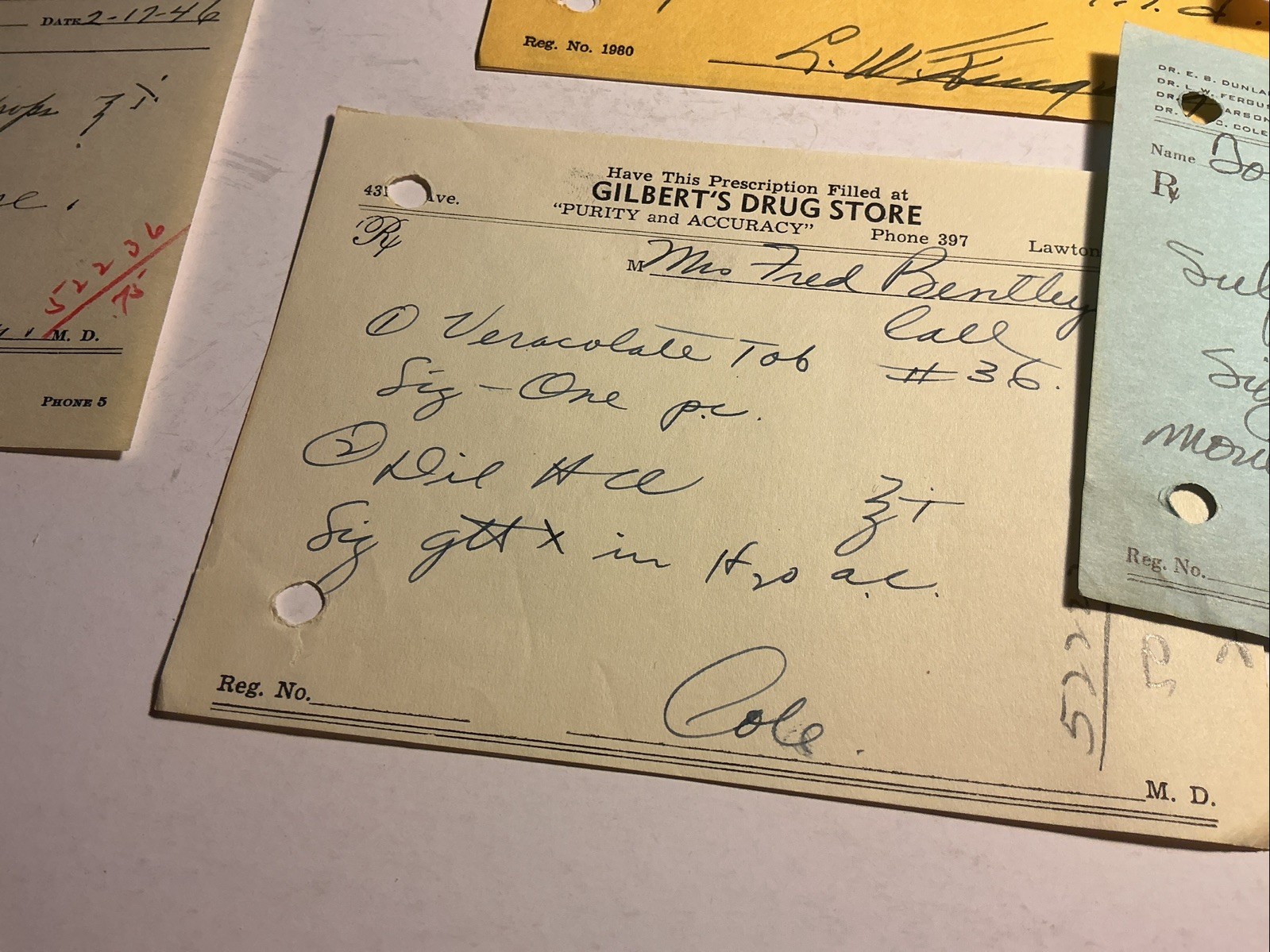 Vintage 1940’s Prescriptions Lawton, Oklahoma