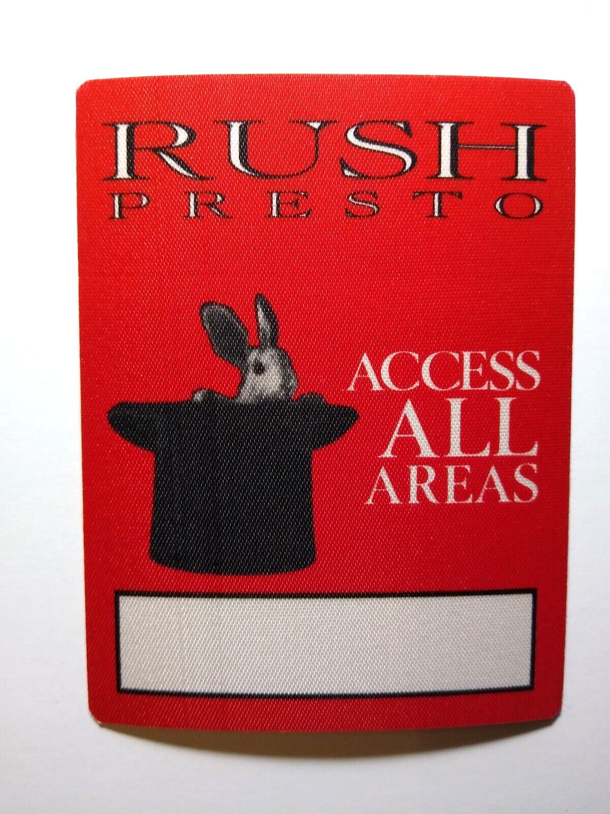 Rush Presto Tour Backstage Pass Red Original 1990 Hard Rock Prog Music Rabbit