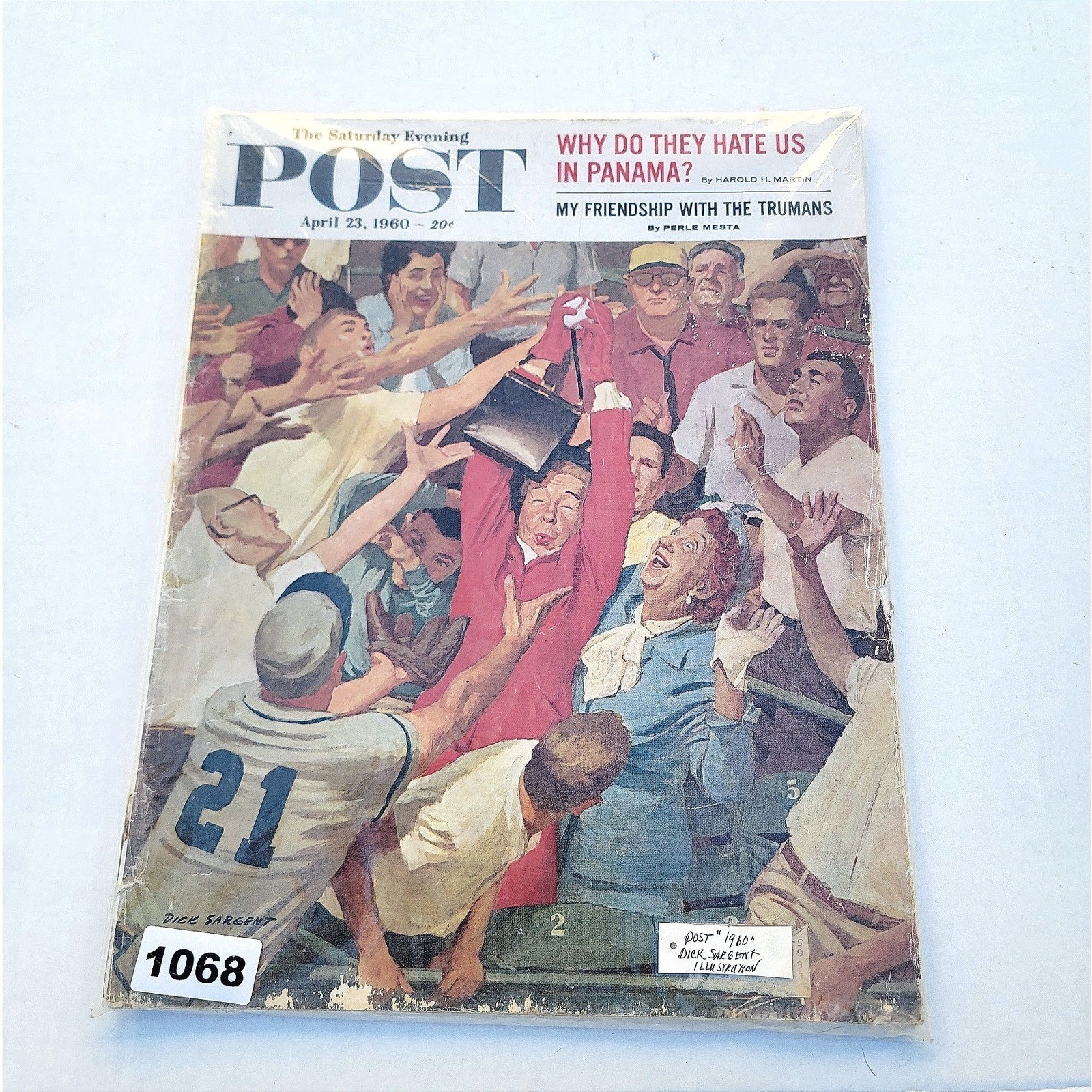 Saturday Evening Post April 23 1960 Dick Sargent Baseball Cover Lucky Strike Ad