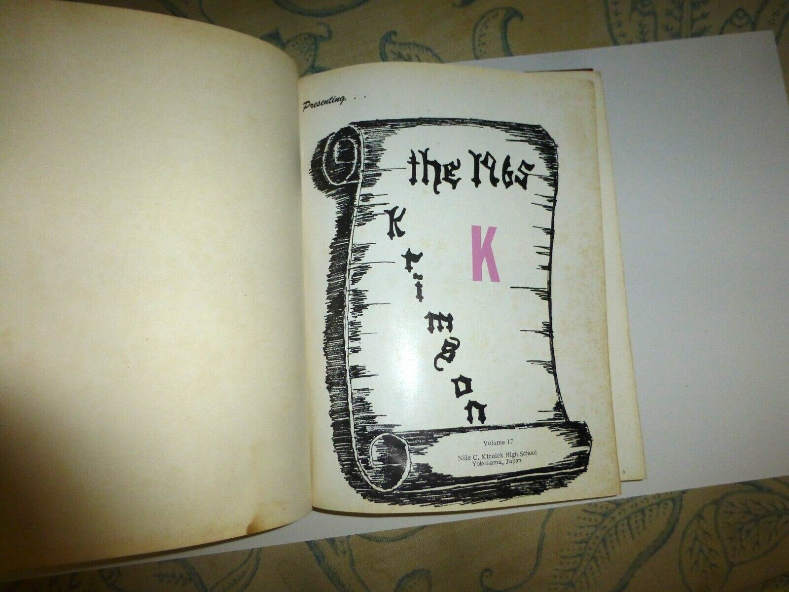 YEARBOOK YOKOHOMA JAPAN NILE KINNICK HIGH SCHOOL THE KRIMSON 1965