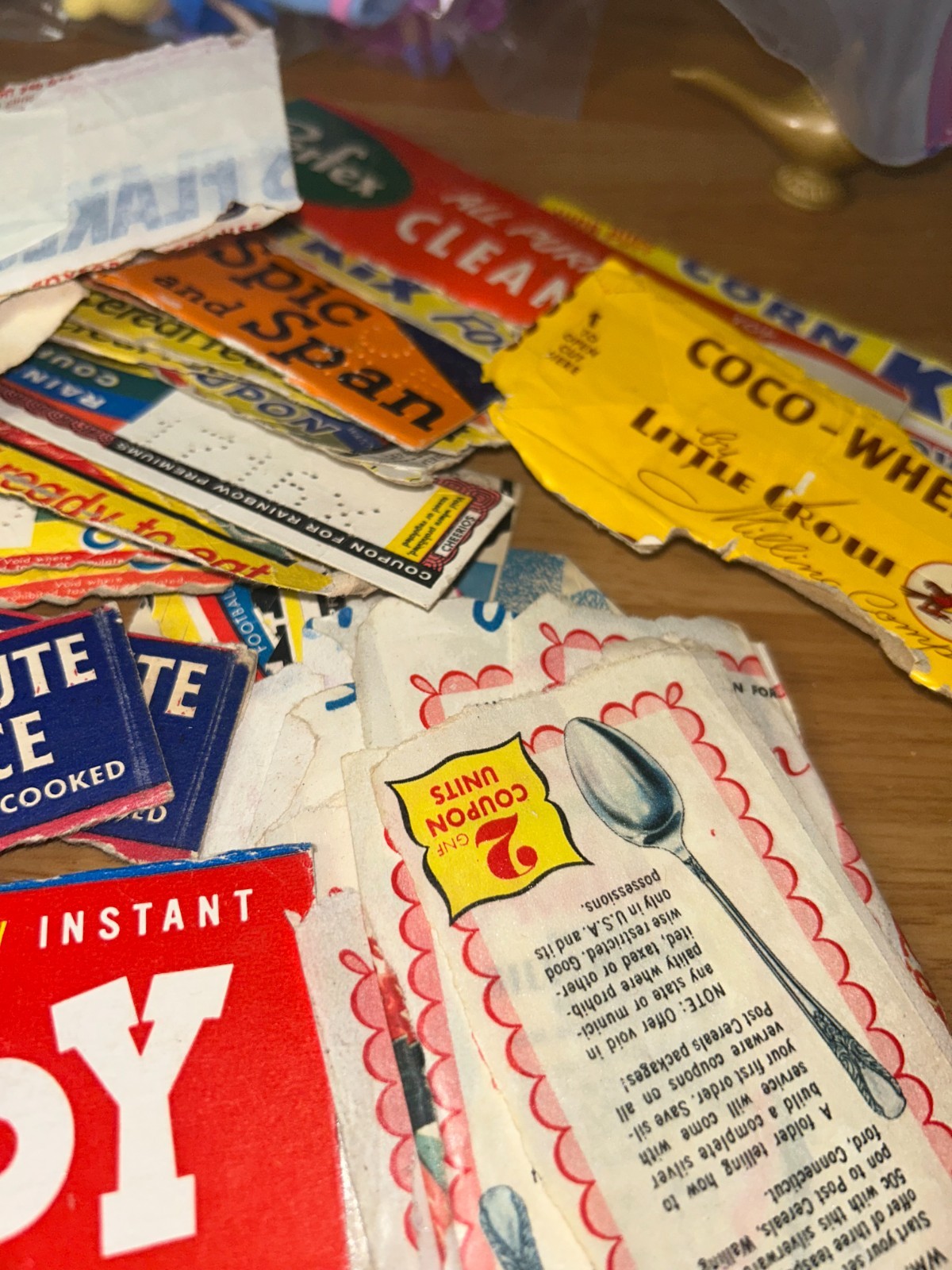 Vintage Grocery Labels, Box Tops, Cereal labels lot