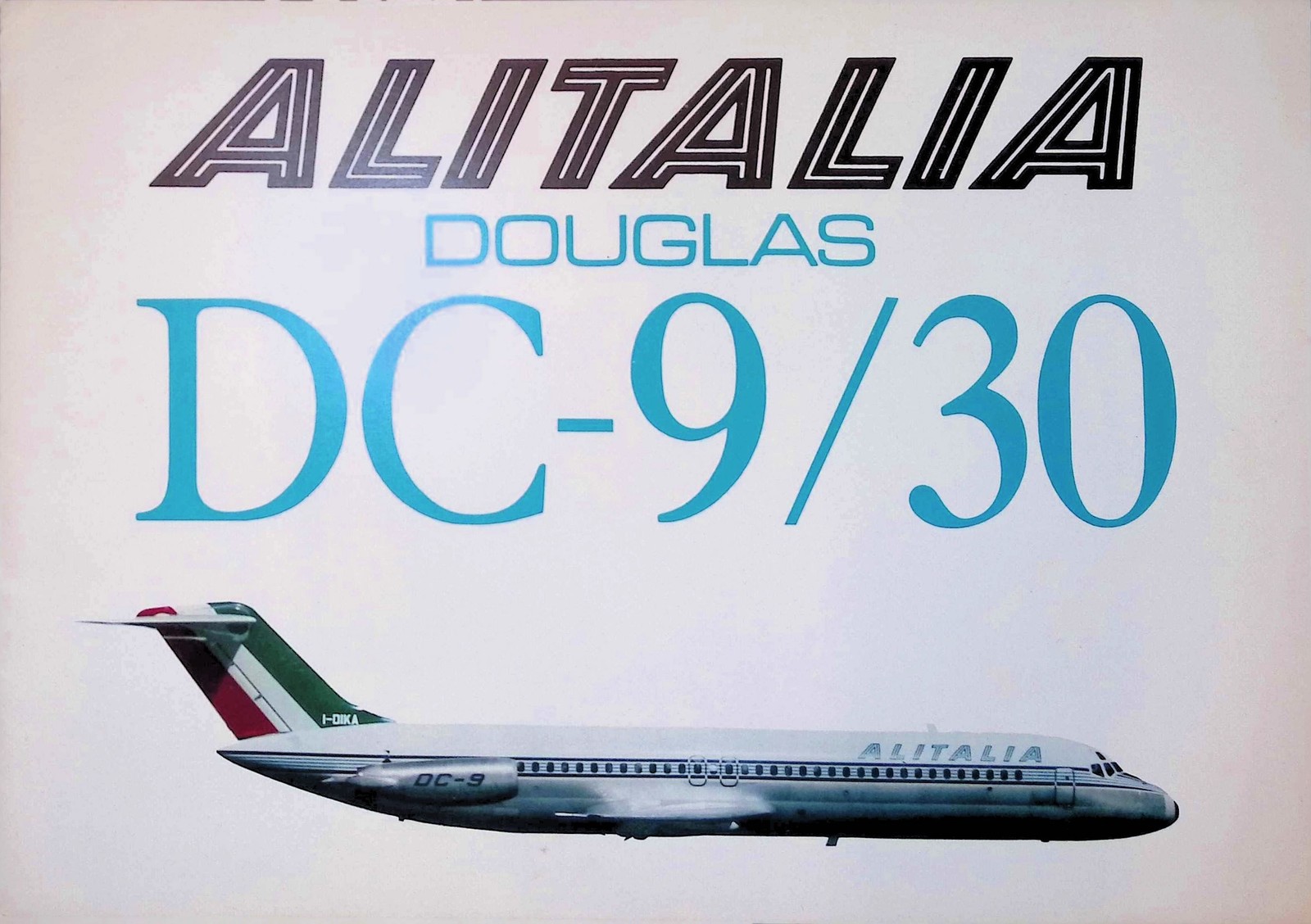 1967 Alitalia Douglas DC-9/30 Jet Brochure Promo Airline Ad Italy