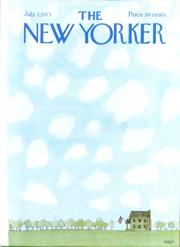 New Yorker cover Weber country farmhouse 7/2 1973