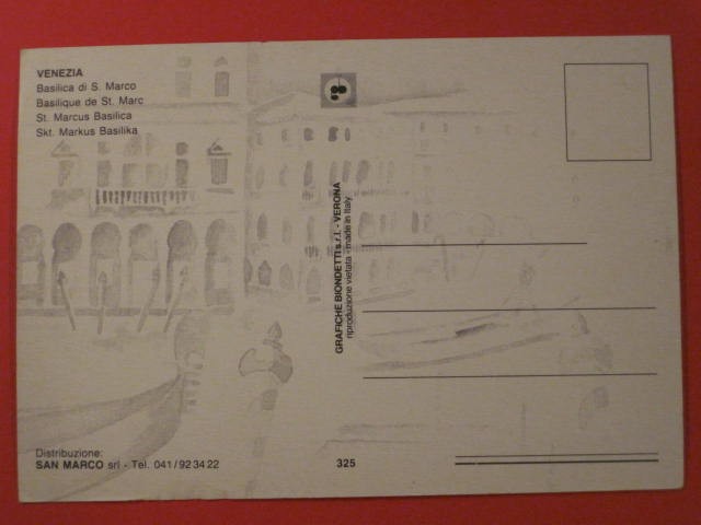 Photo Post Card / Venezia / Basilica di S. Marco – Made in Italy