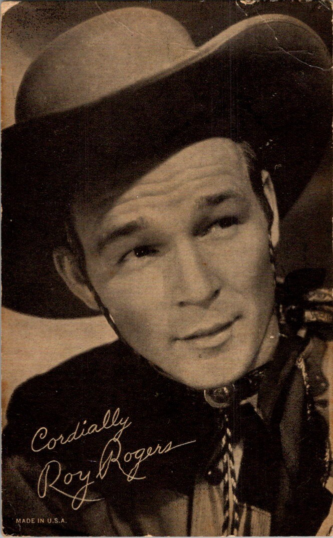 Roy Rogers Publicity Card 1940s Cowboy Icon Facsimile Signature USA Americana