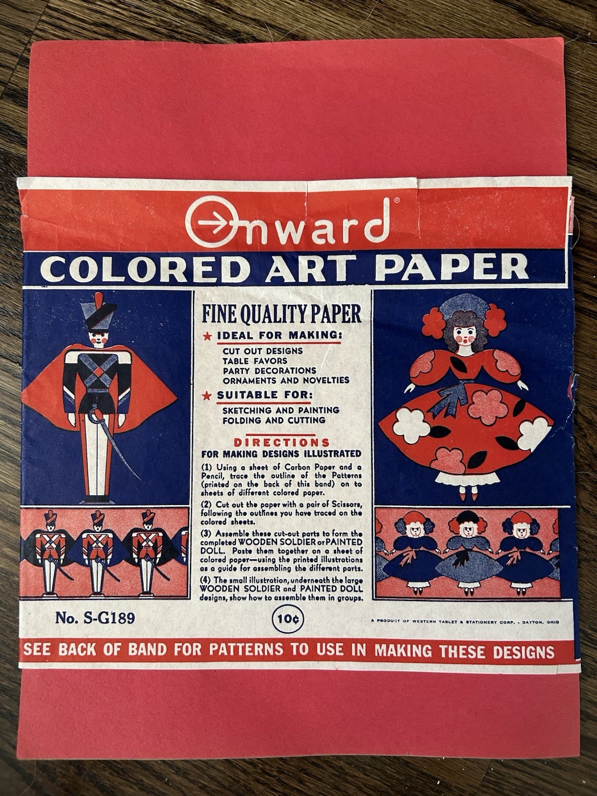 Vintage ‘30s ‘40s Onward Color Art Paper 9 X 12 10 Cents Complete 7 Sheets Each