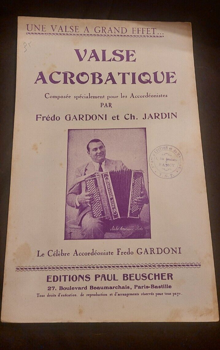 Gardoni Garden Waltz Acrobatics Sheet Music