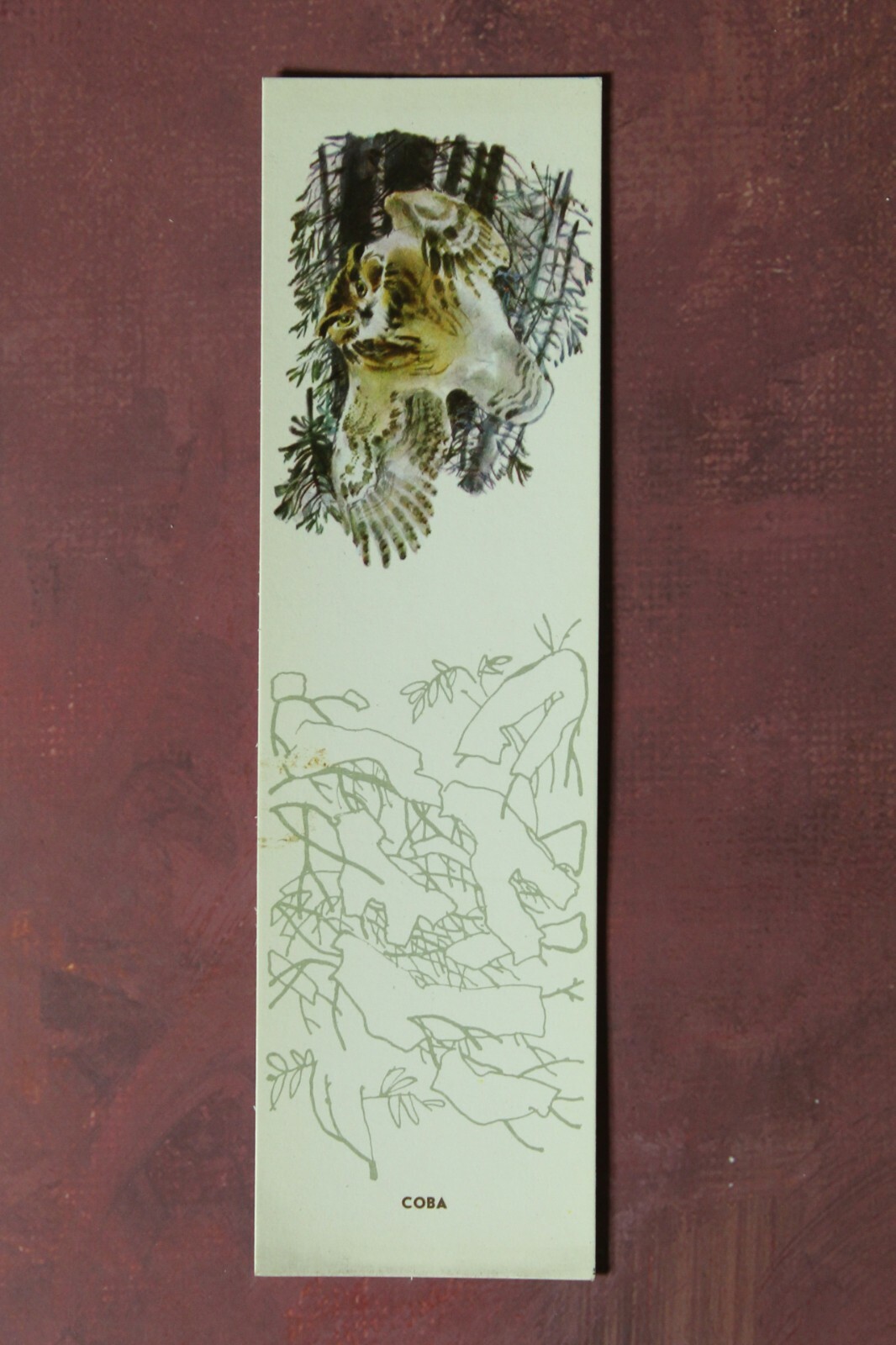 BOOKMARKS Animals in Forest Owl Russian USSR 1983 Full Set 5 Artist Kapustina🦊