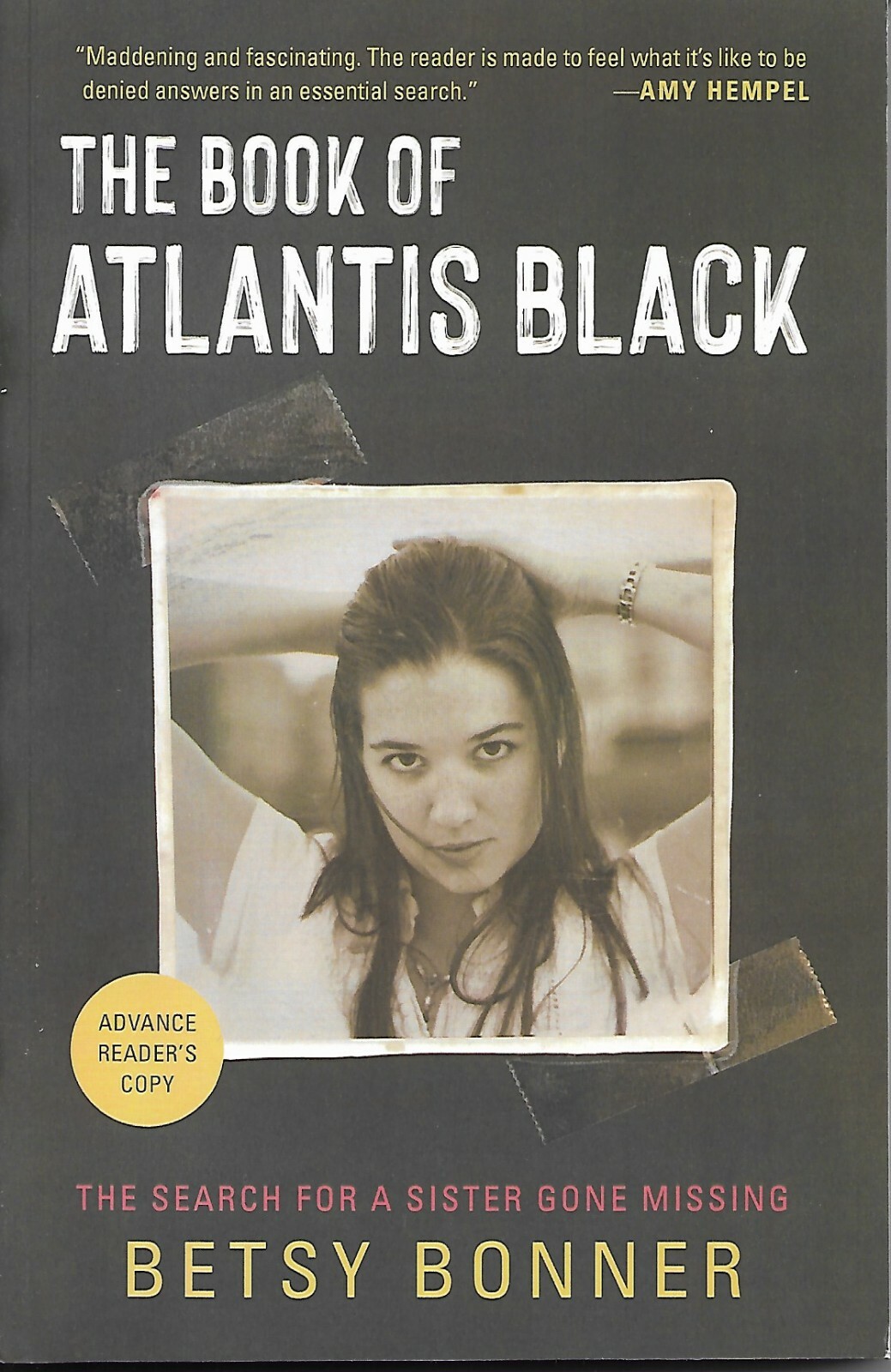 The Book of Atlantis Black by Betsy Bonner Advance Reader’s Copy Softcover Book