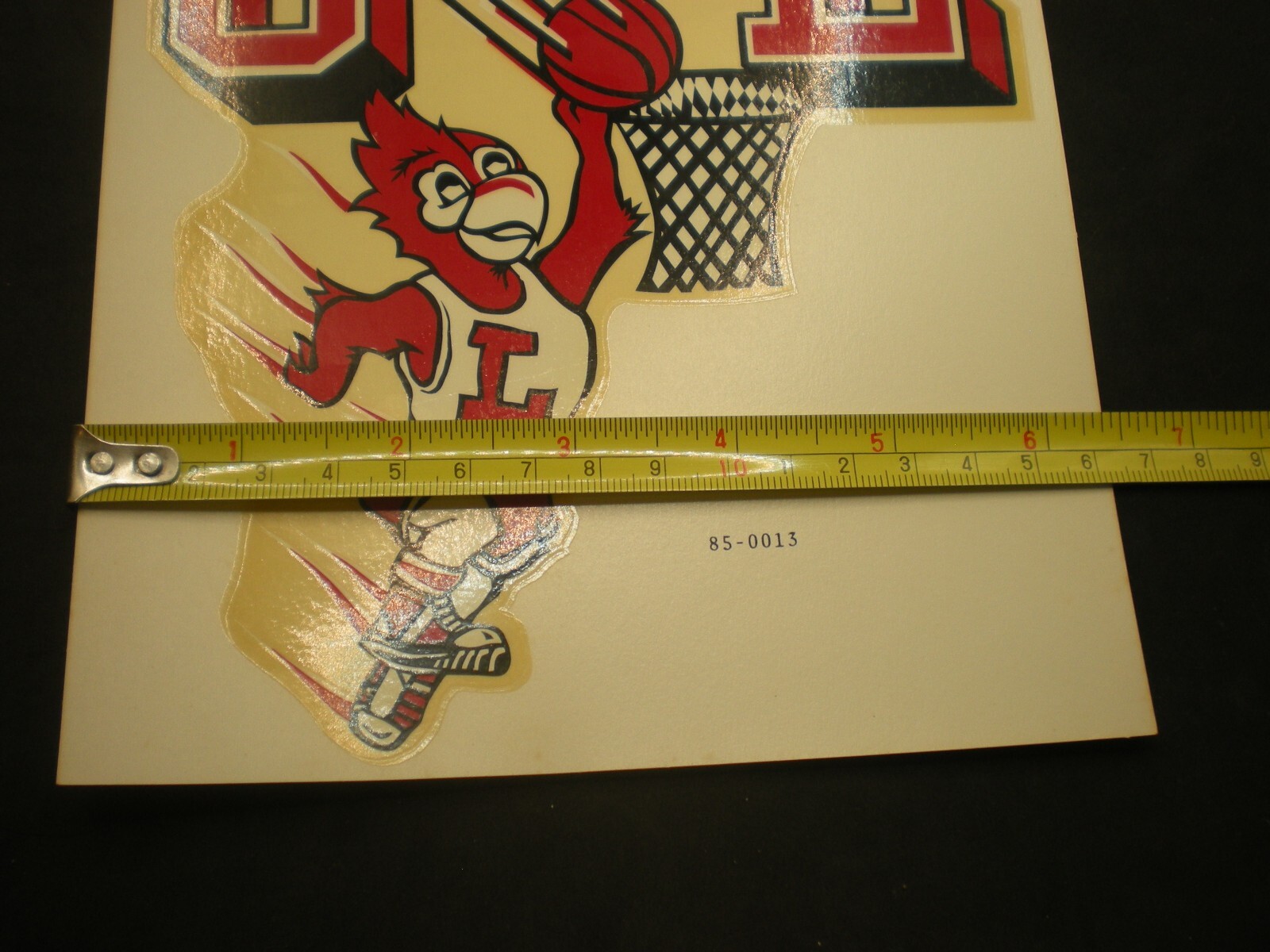 Vintage University Of Louisville Cardinals Water Decal Sticker Basketball
