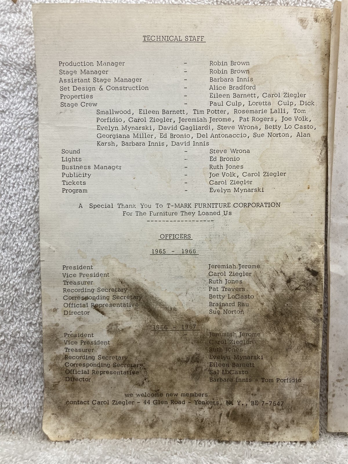 1965 St. Andrews Players Yonkers New York Programs St. Mary’s Play Vtg