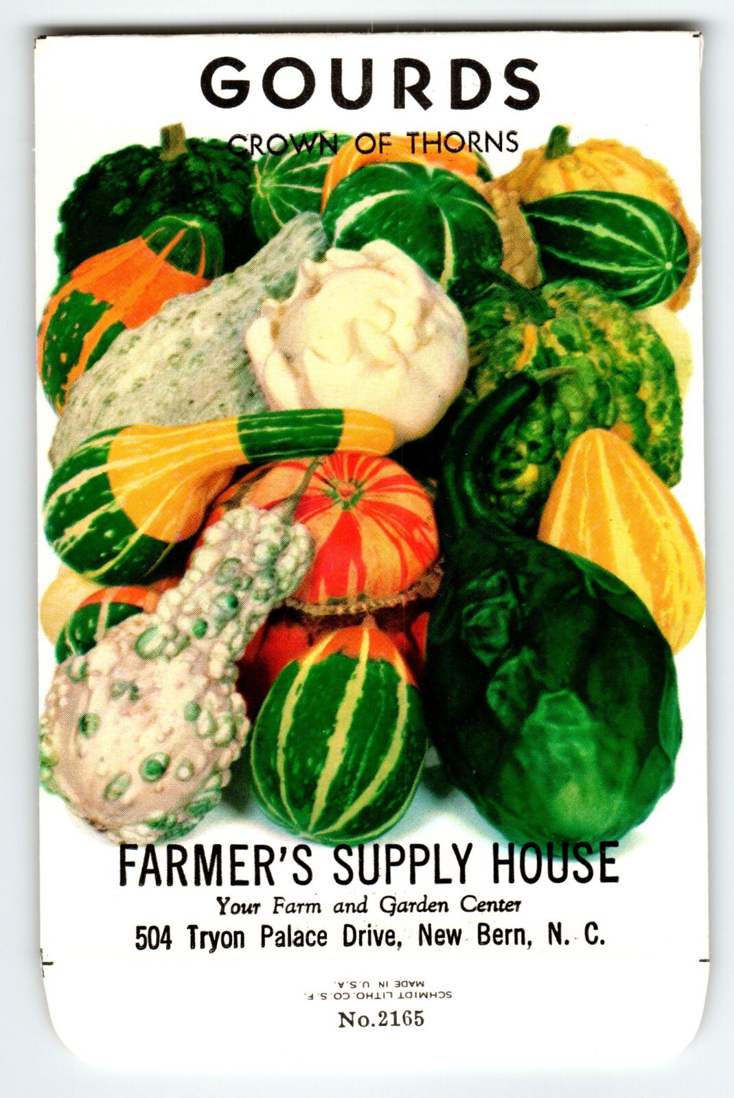 Halloween Gourds Pumpkins Seed Packet EMPTY Vintage Farmers Supply Crown Thorns