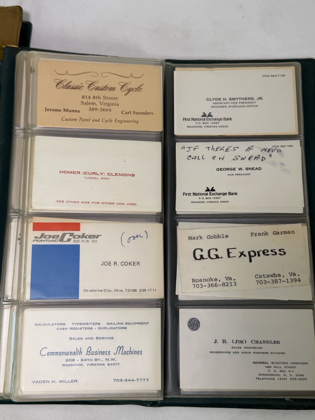 Vintage 1950 To 1990 Mid Century Business Card Binders & Cards Nice Collection