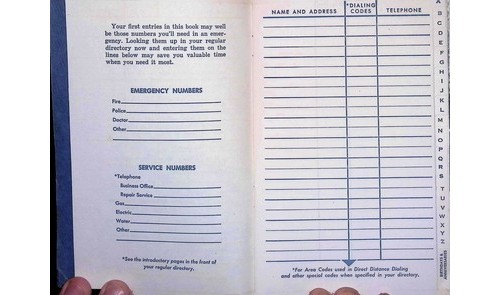 Bell Telephone PA Blue Book Long Distance Directory Mid-20th Century