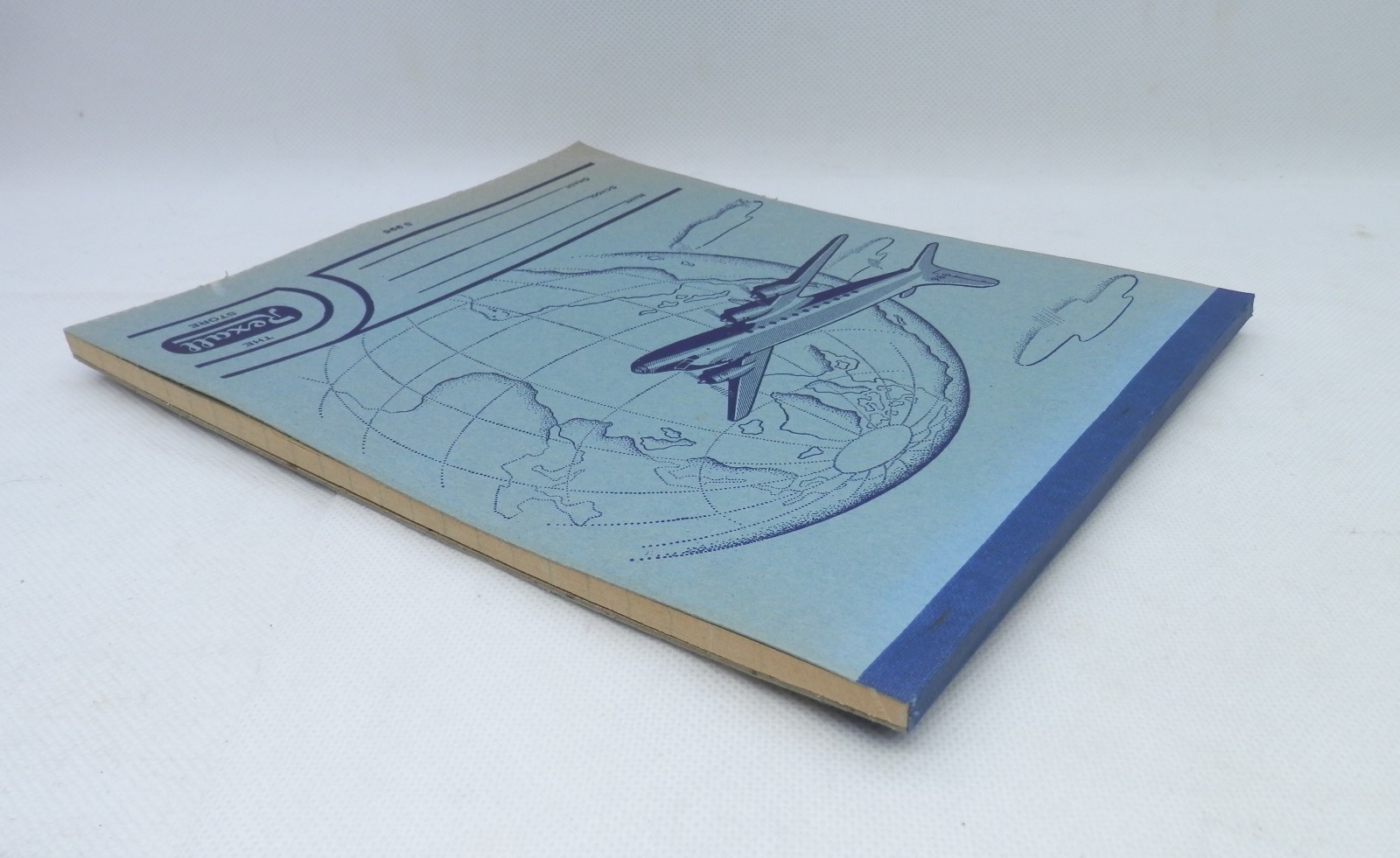 Vintage 1950s Rexall Drug Store Lined Paper Pad Composition Book w/Douglas Plane